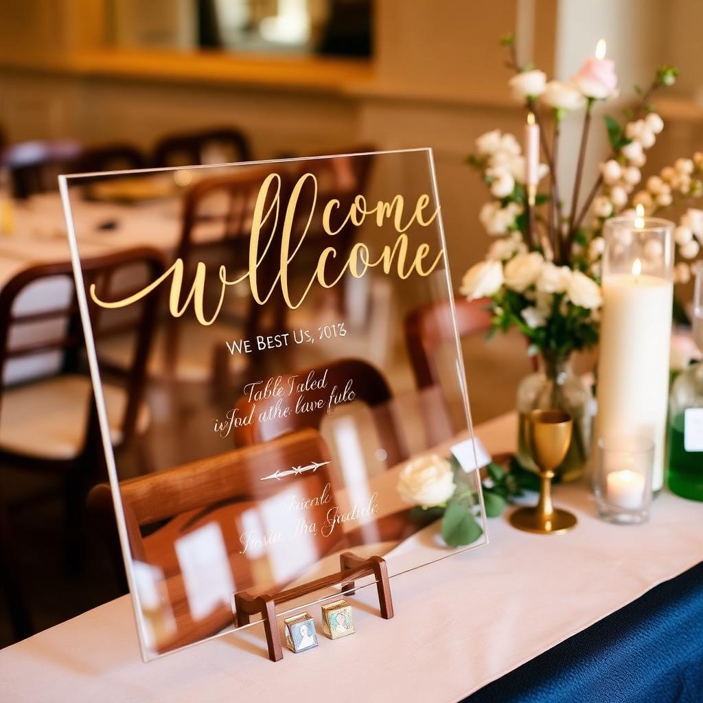 Gold Wedding Sign